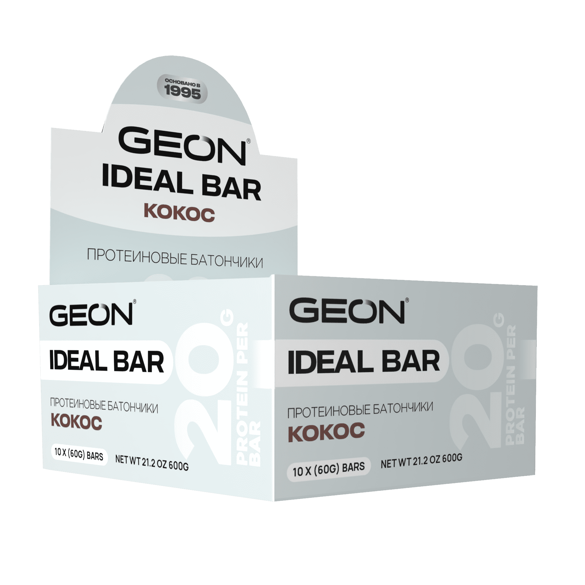Протеиновые батончики GEON IDEALBAR  Кокос, 33% белка (60г х 10шт.)