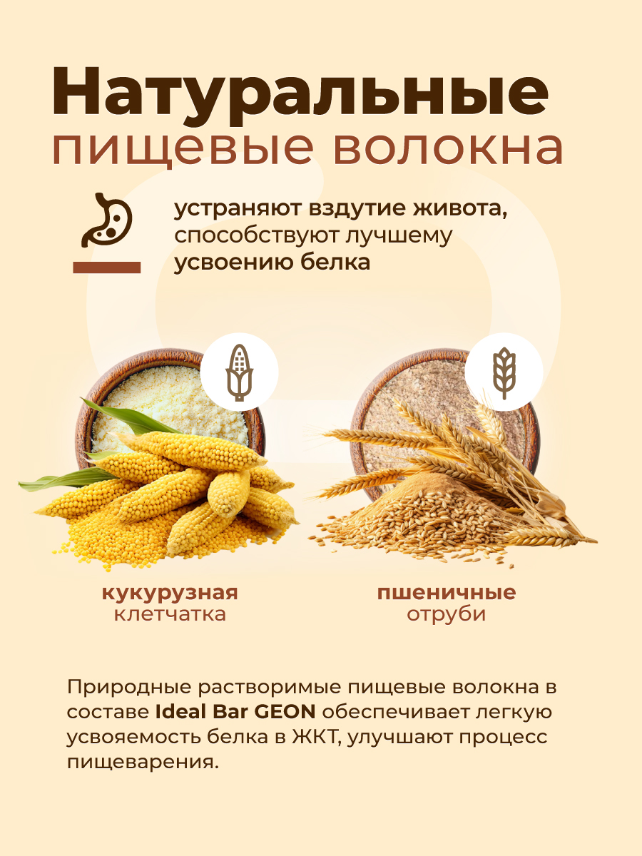Протеиновые батончики GEON IDEALBAR  Тирамису, 33% белка (60г х 10шт.)